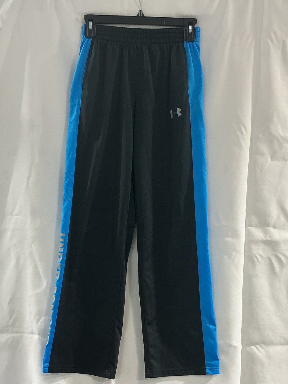 Under Armour Black & Bright Blue Side-Stripe Kids Joggers